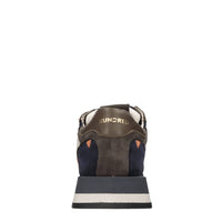 Sneakers in pelle, camoscio e tessuto 