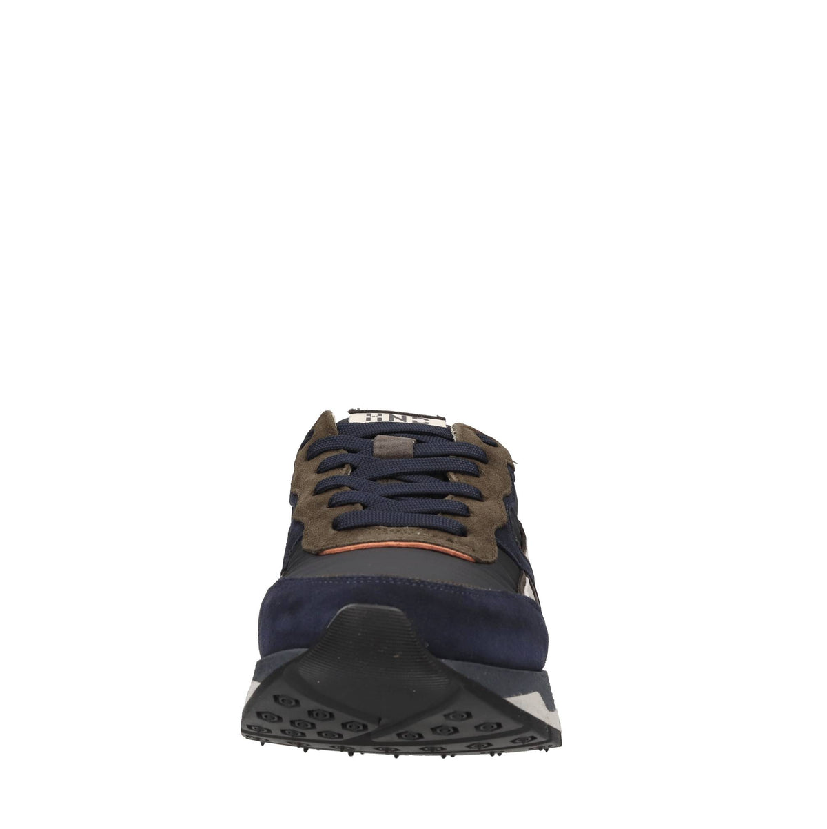 Sneakers in pelle, camoscio e tessuto 