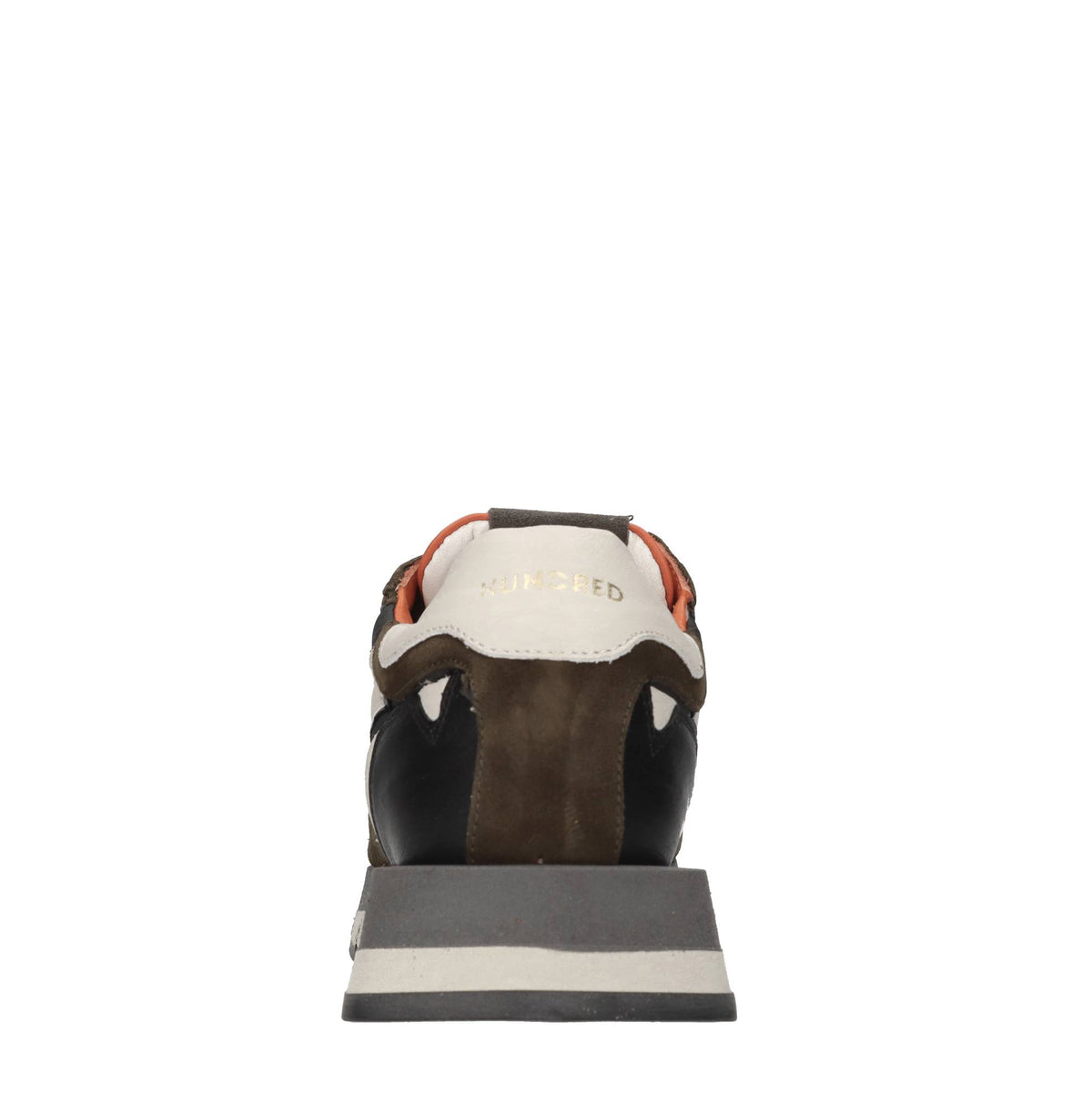 Sneakers in pelle, camoscio e tessuto 