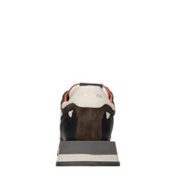 Sneakers in pelle, camoscio e tessuto 