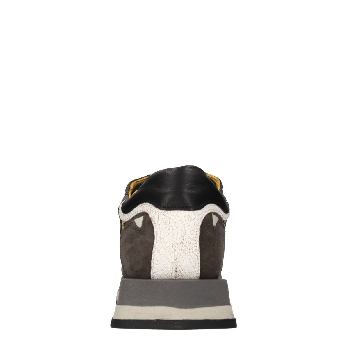 Sneakers in pelle, camoscio e tessuto 