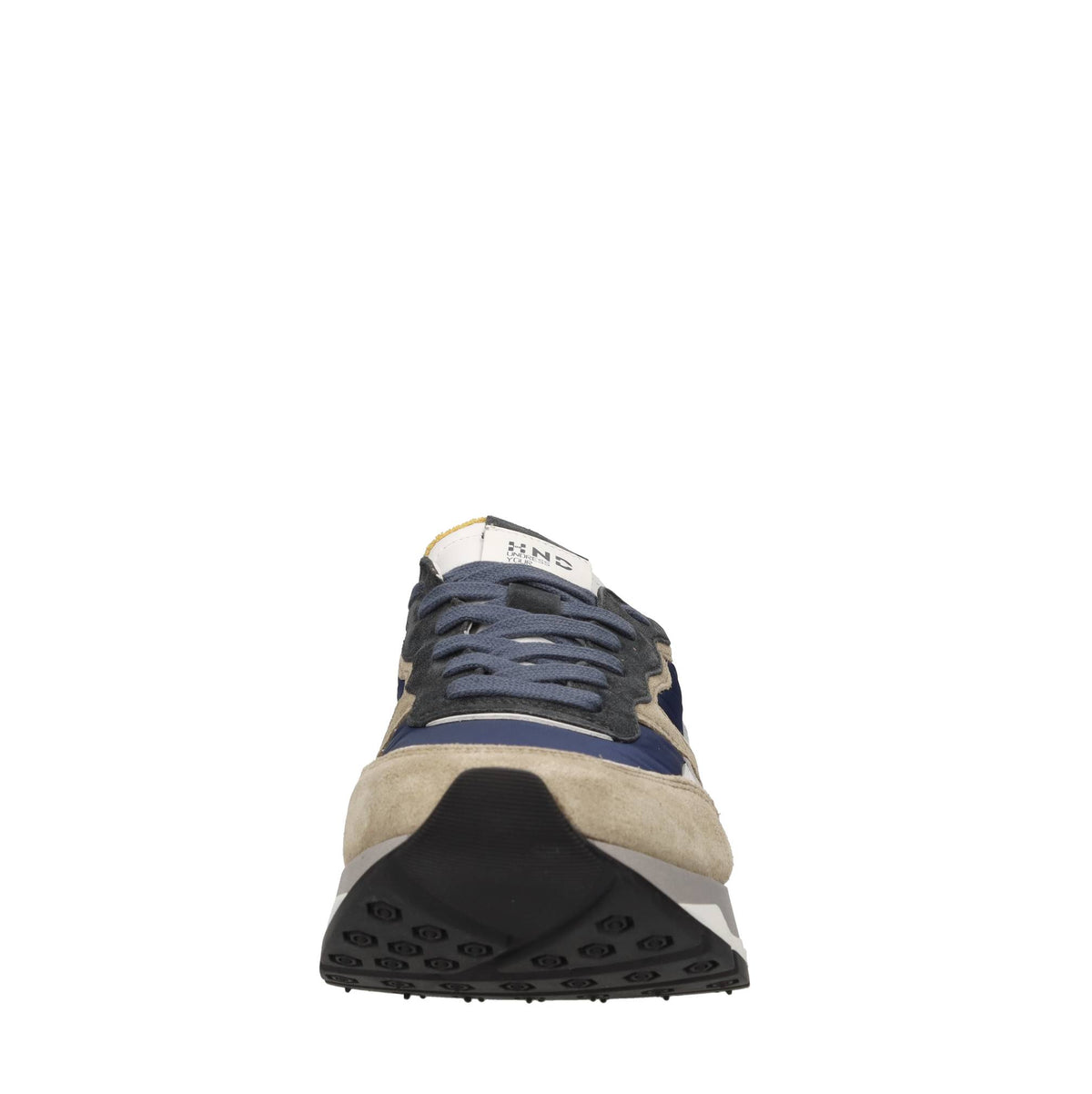 Sneakers in pelle, camoscio e tessuto 