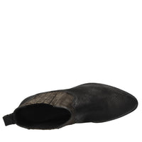 Stivaletti texani in pelle e camoscio 