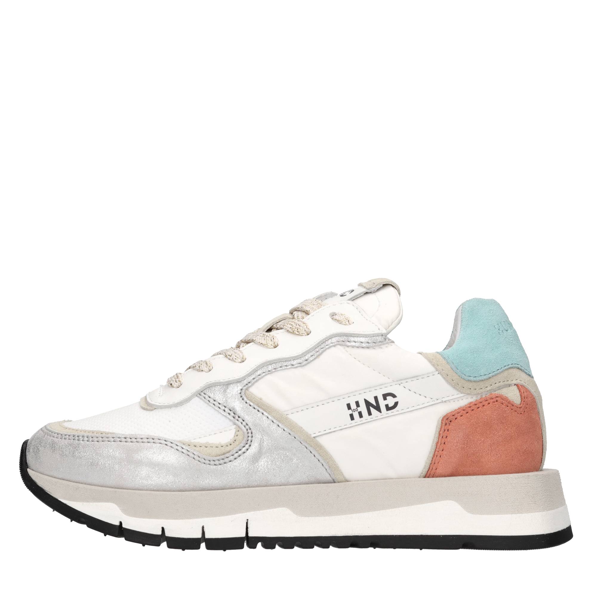 Sneakers in camoscio pelle e tessuto 