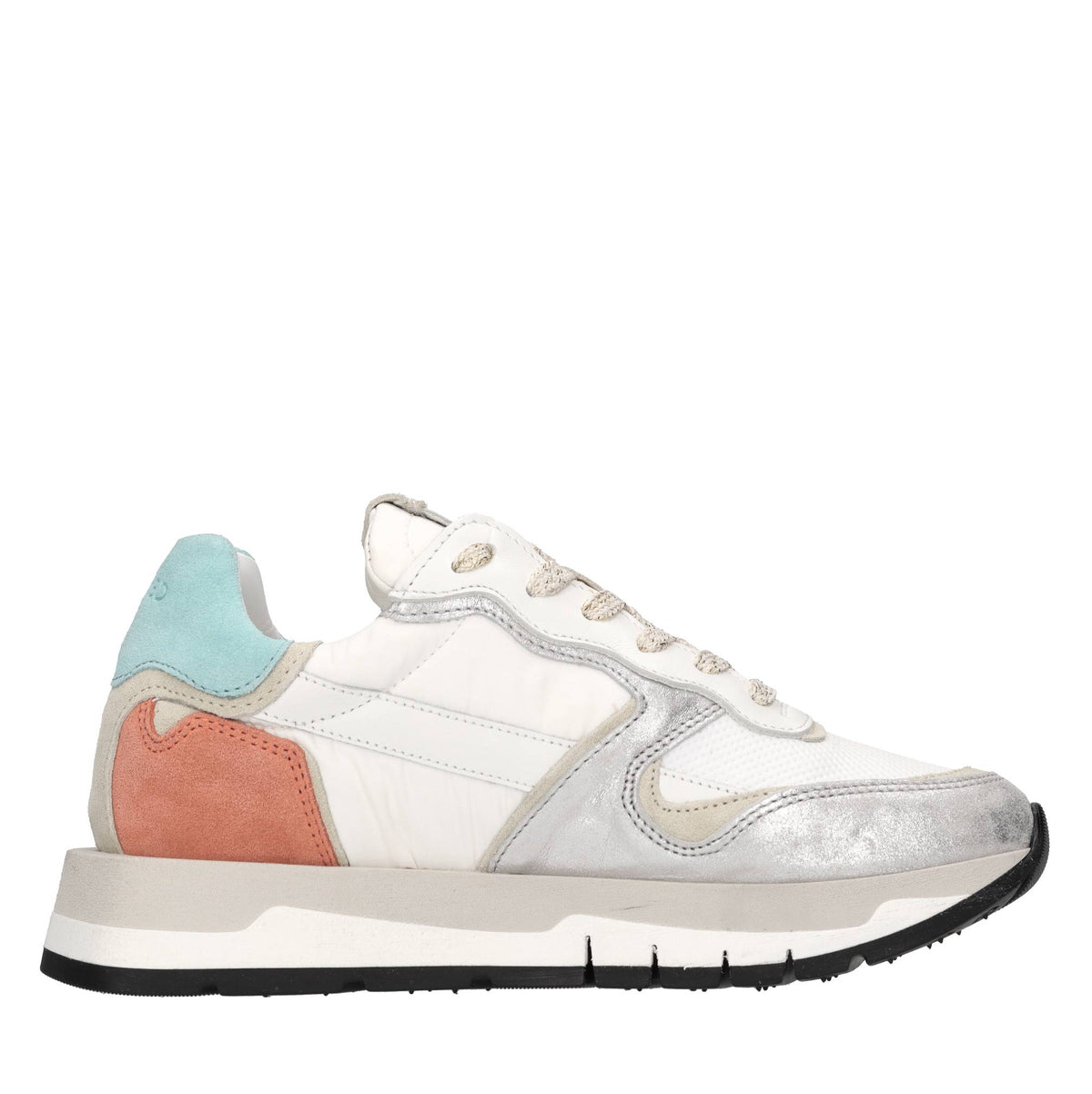Sneakers in camoscio pelle e tessuto 