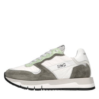 Sneakers in camoscio pelle e tessuto 