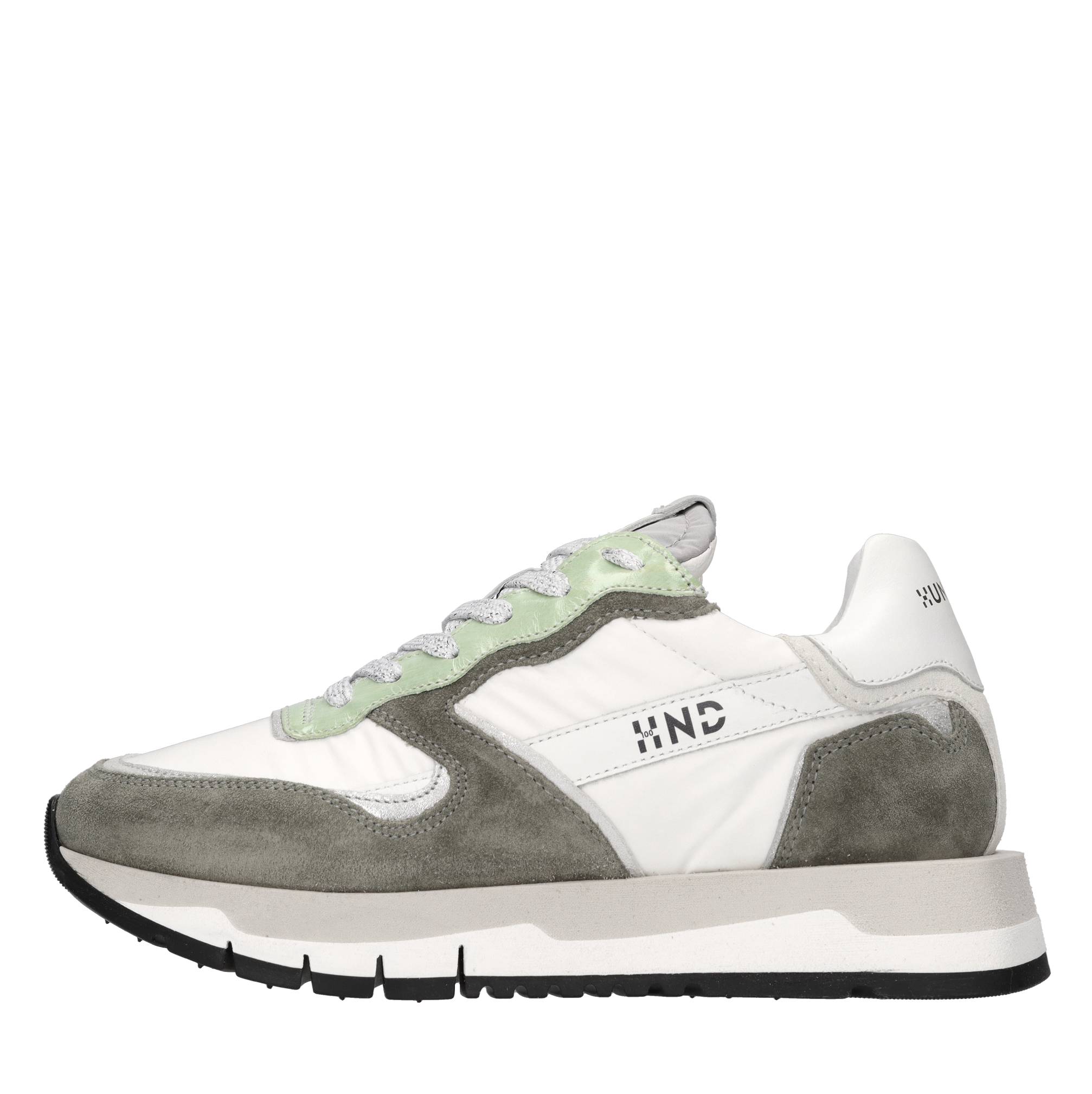 Sneakers in camoscio pelle e tessuto 