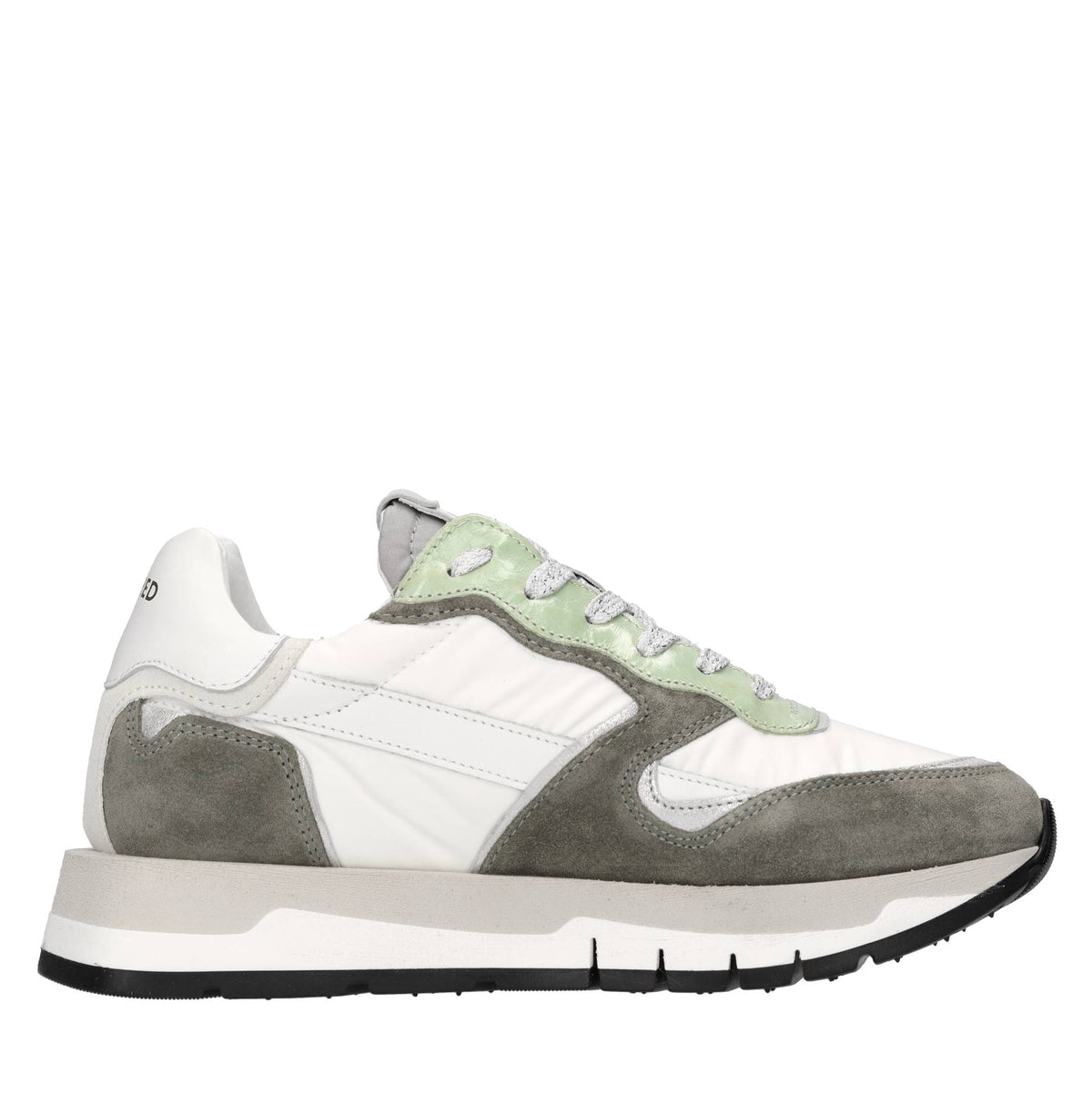 Sneakers in camoscio pelle e tessuto 