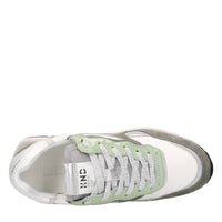 Sneakers in camoscio pelle e tessuto 