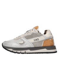 Sneakers in camoscio pelle e tessuto 
