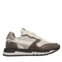 Sneakers in camoscio pelle e tessuto 