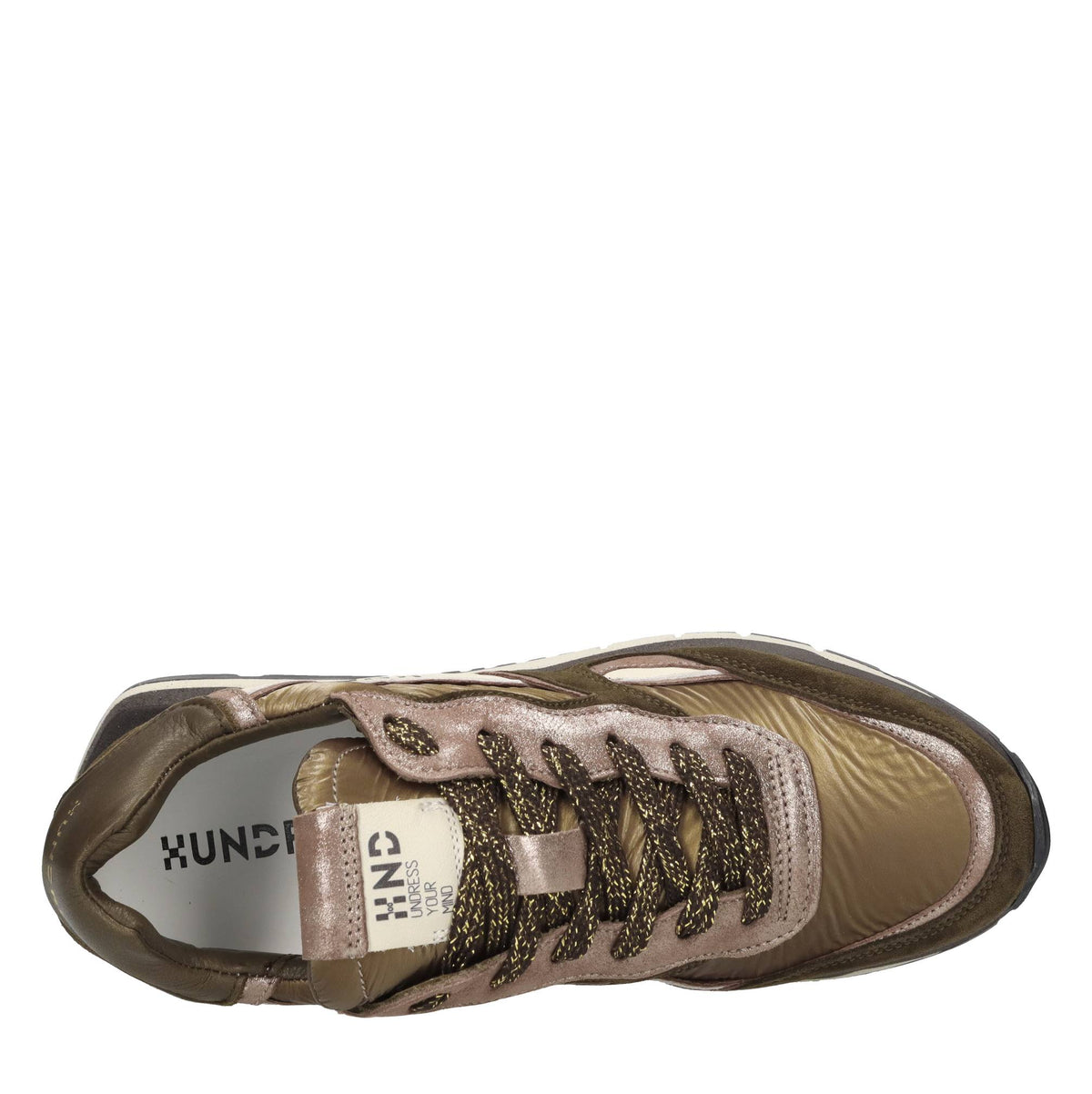 Sneakers in camoscio pelle e tessuto 