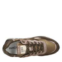 Sneakers in camoscio pelle e tessuto 