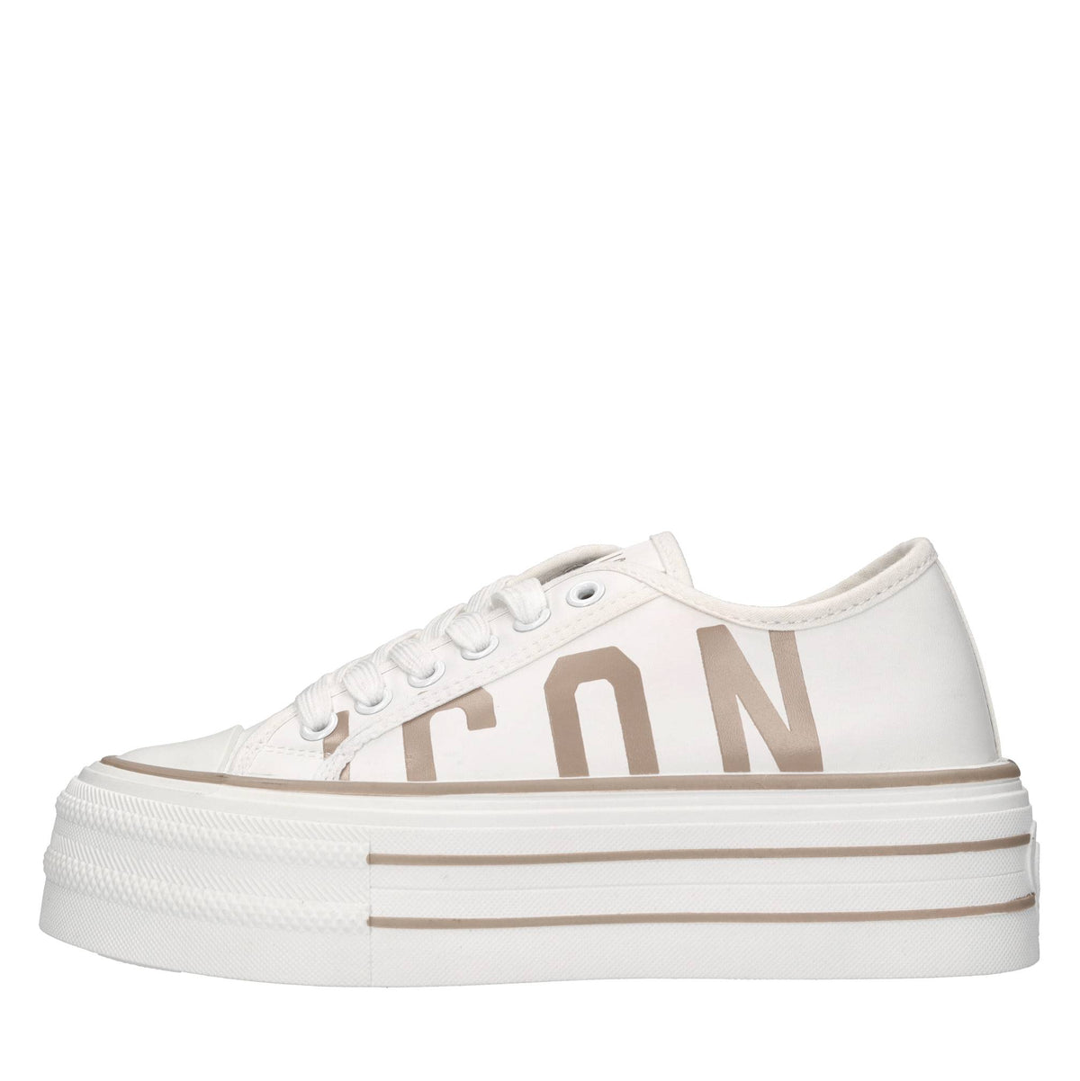 Sneakers in ecopelle e tessuto 