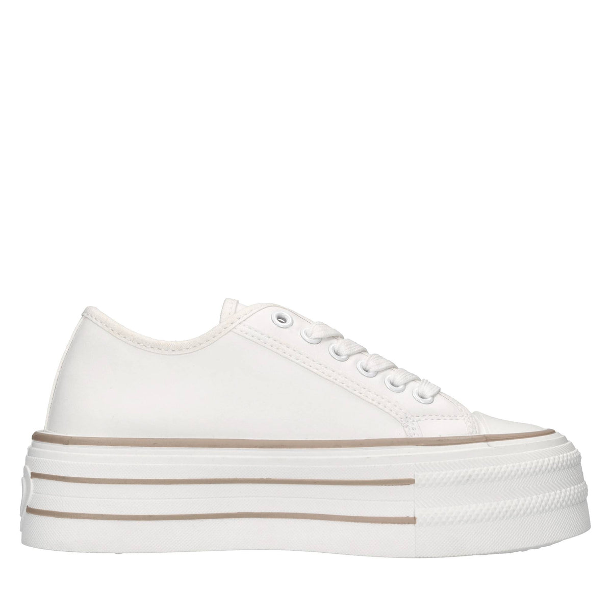 Sneakers in ecopelle e tessuto 