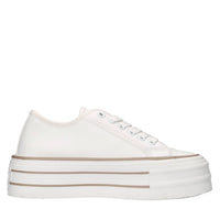Sneakers in ecopelle e tessuto 