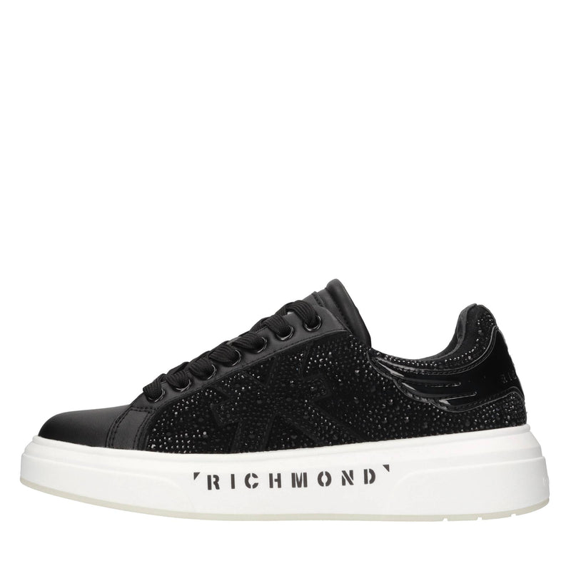 Sneakers in pelle,ecopelle e strass 