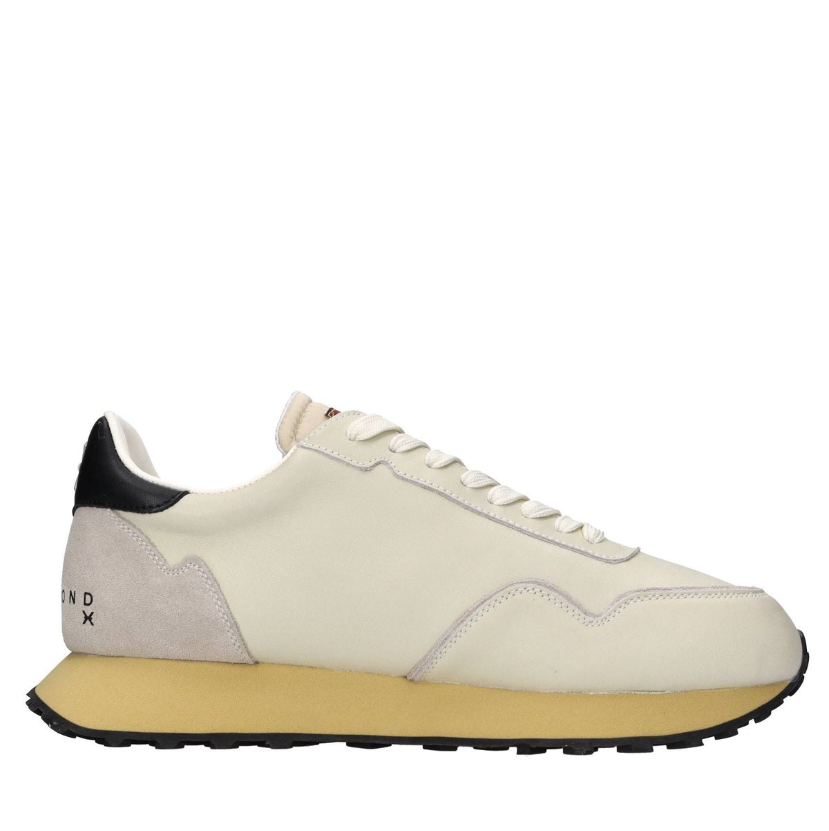 Sneakers in pelle e tessuto 