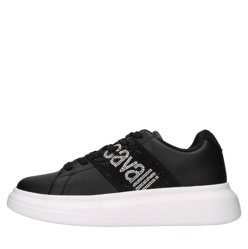 Sneakers in ecopelle e tessuto con strass 
