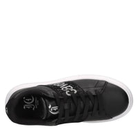 Sneakers in ecopelle e tessuto con strass 