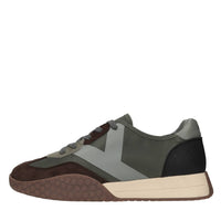 Sneakers in camoscio, tessuto e altre materie 