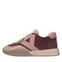 Sneakers in camoscio e tessuto 