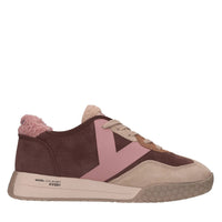 Sneakers in camoscio e tessuto 
