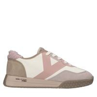 Sneakers in camoscio e tessuto 