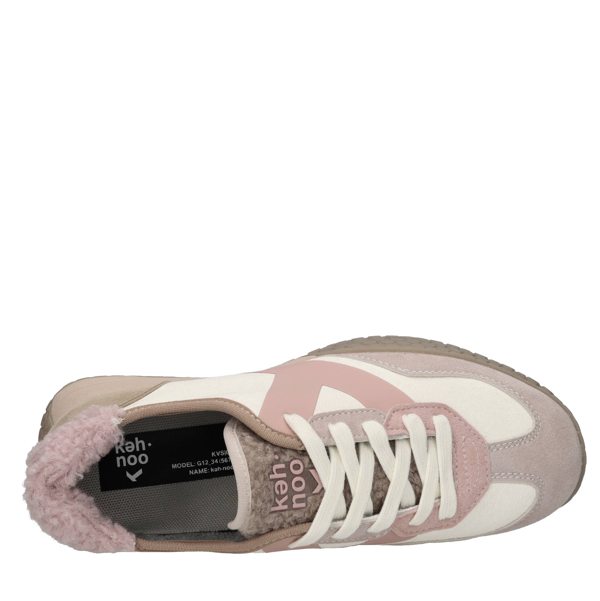 Sneakers in camoscio e tessuto 