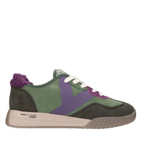 Sneakers in camoscio e tessuto 