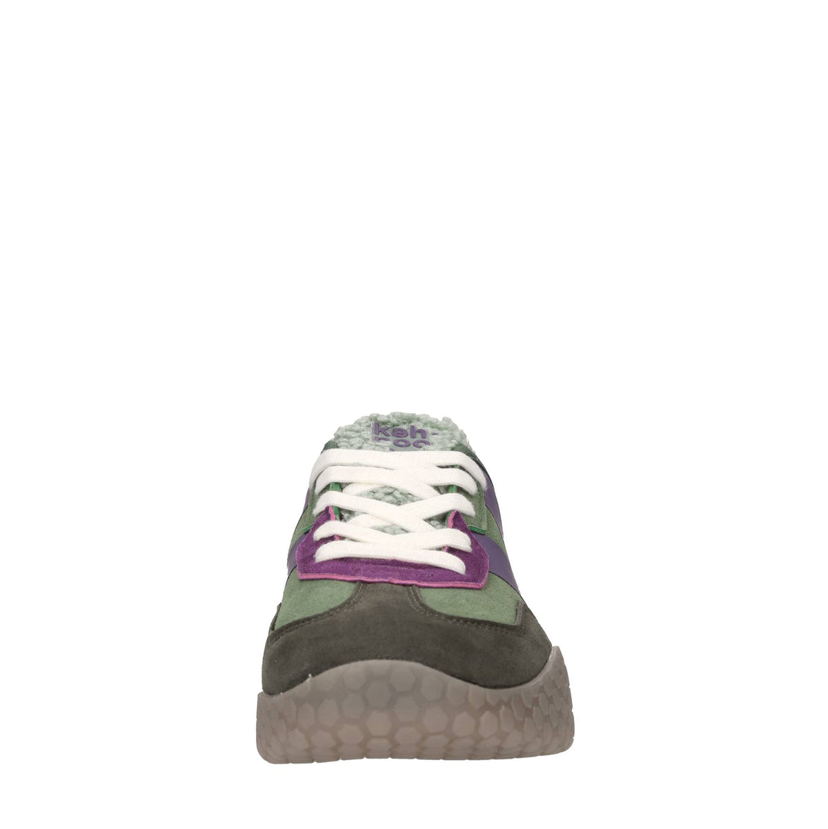 Sneakers in camoscio e tessuto 