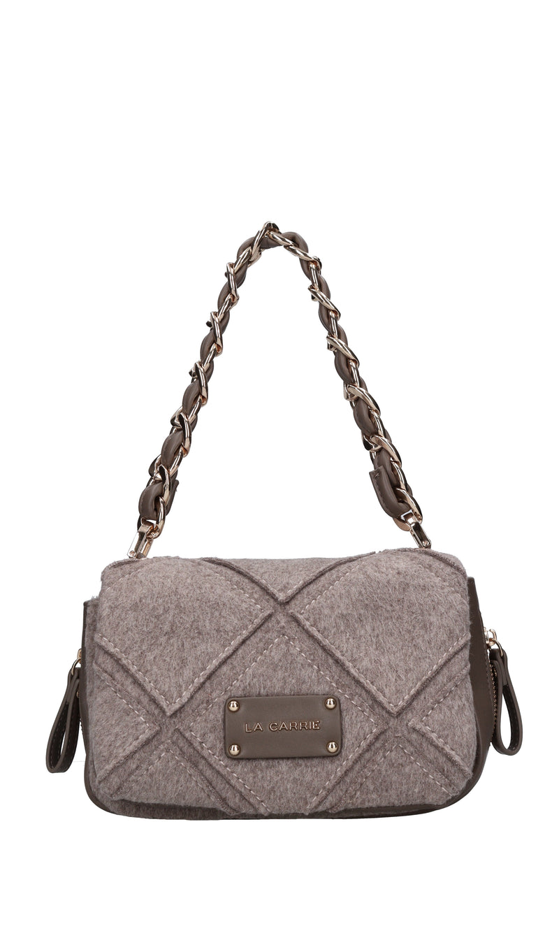 Borsa Isabel in lana ed ecopelle 