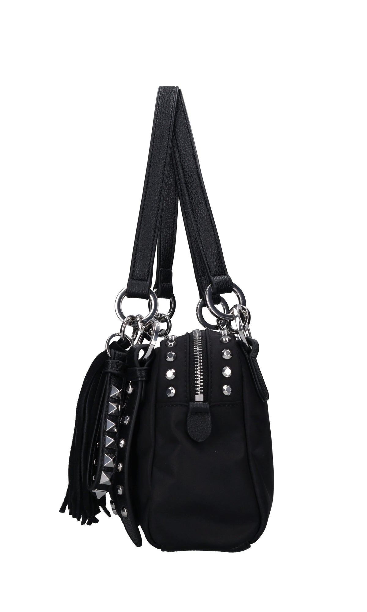 Borsa Dark Wave in ecopelle tessuto e borchie 