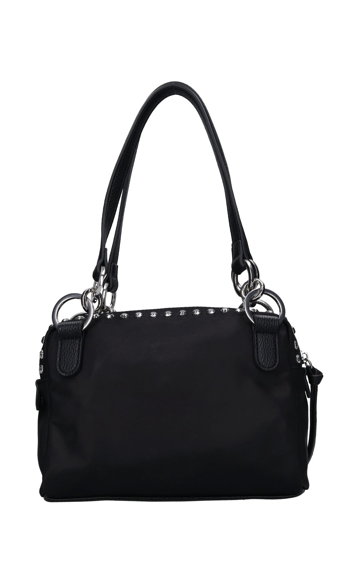 Borsa Dark Wave in ecopelle tessuto e borchie 