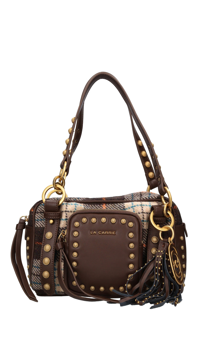 Borsa in lana ed ecopelle 
