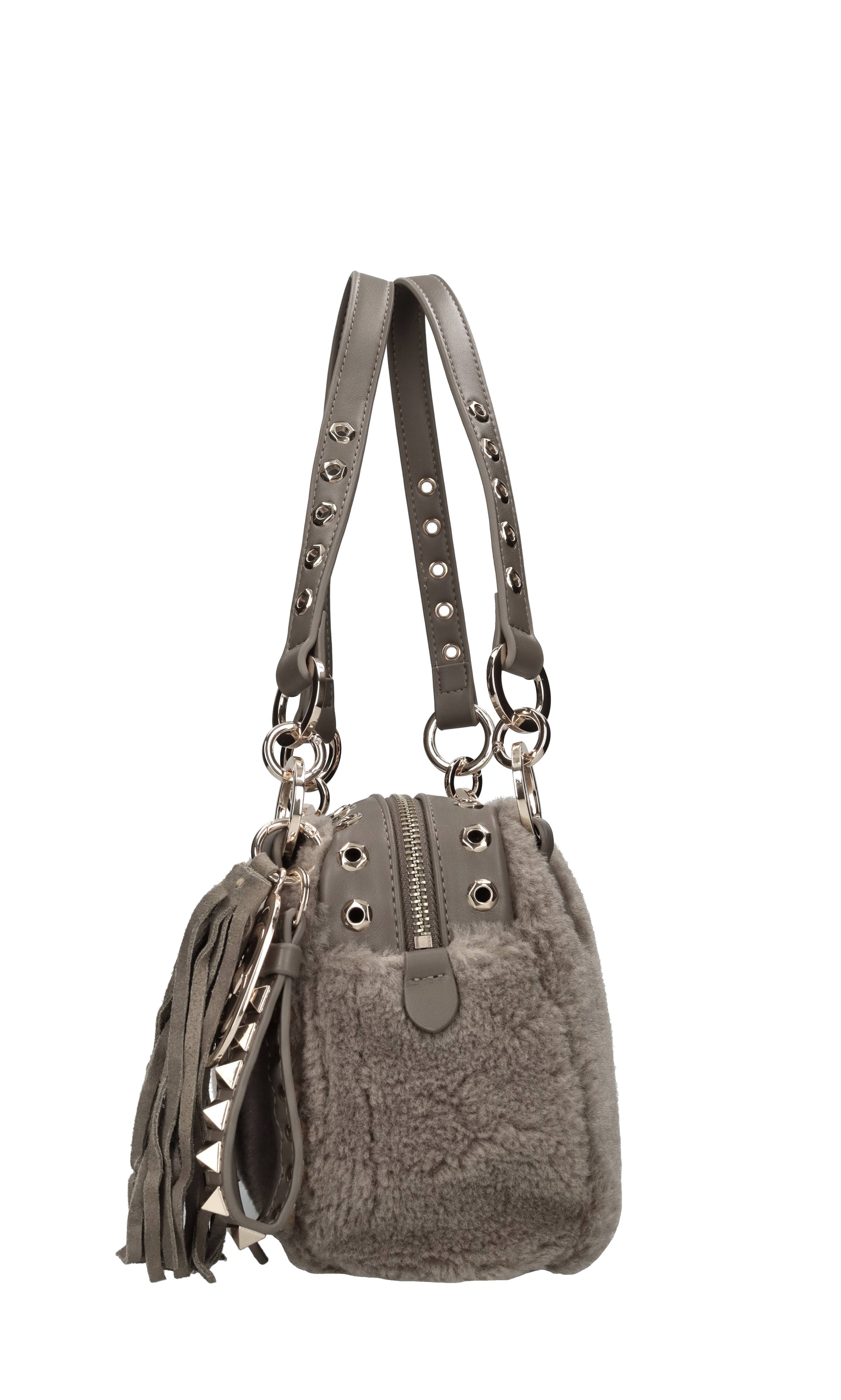 Borsa in ecopelle ed ecopelliccia 