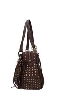 Borsa in ecopelle e borchie 
