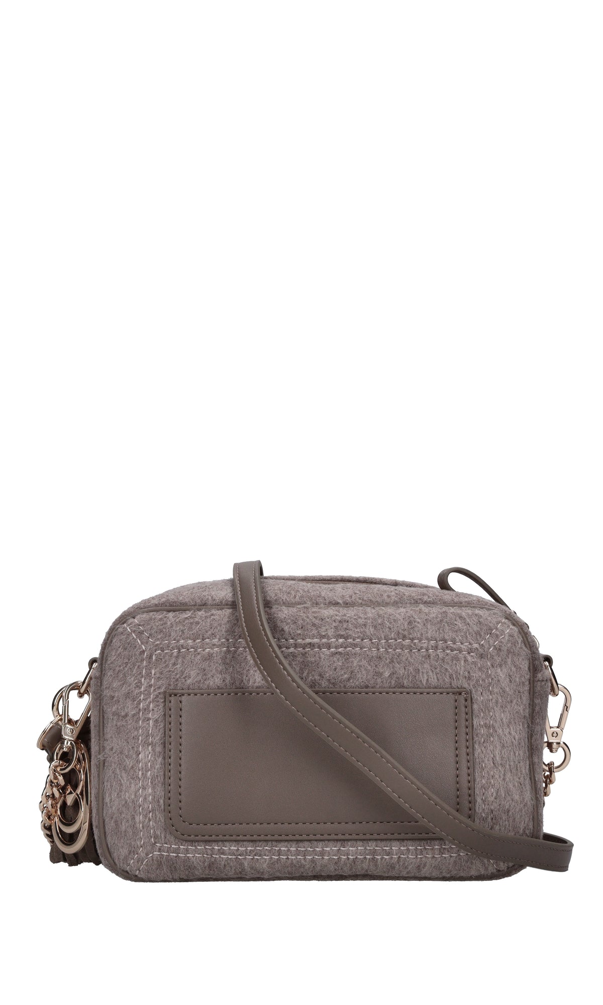 Borsa Mongolia in lana ed ecopelle 