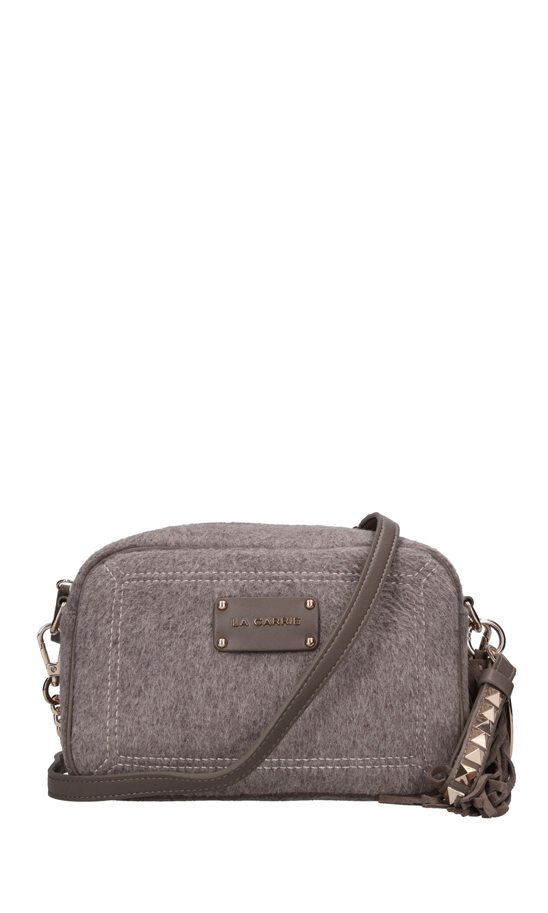 Borsa Mongolia in lana ed ecopelle 