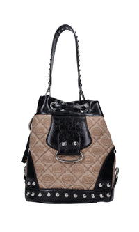 Borsa in tessuto ed ecopelle 