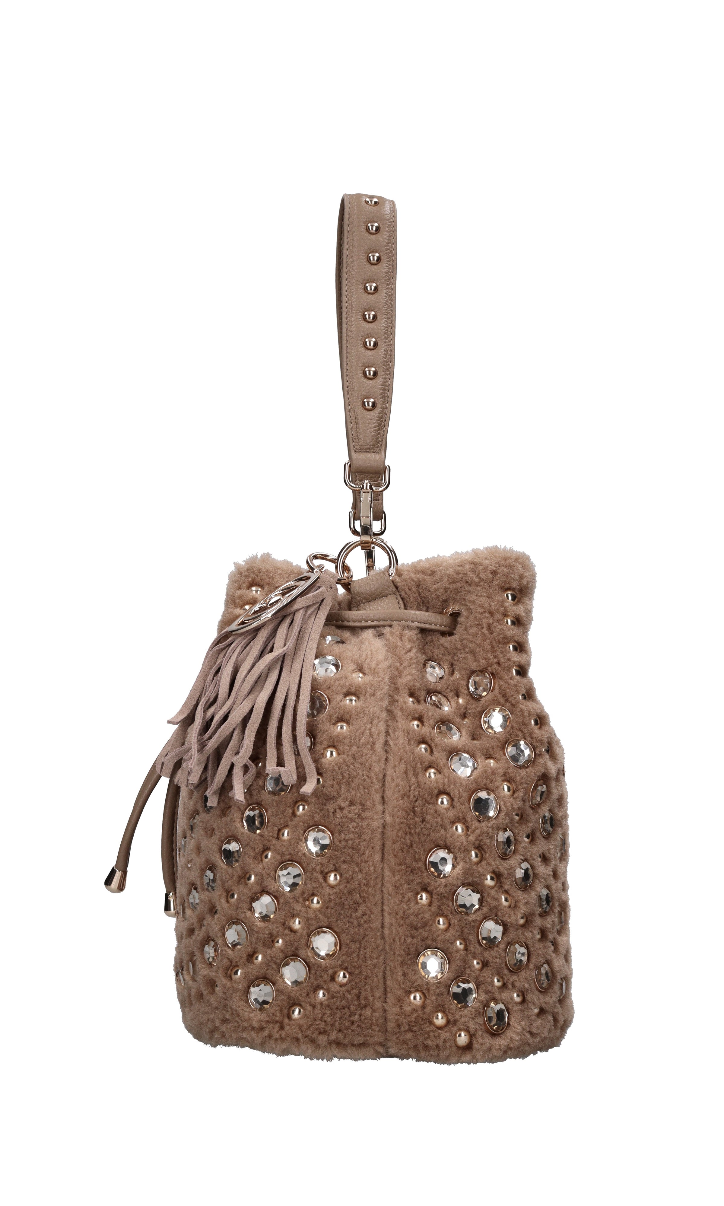 Borsa in ecopelle e tessuto 