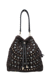 Borsa Andromeda in ecopelle ed ecopelliccia 