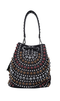 Borsa in ecopelle e borchie 