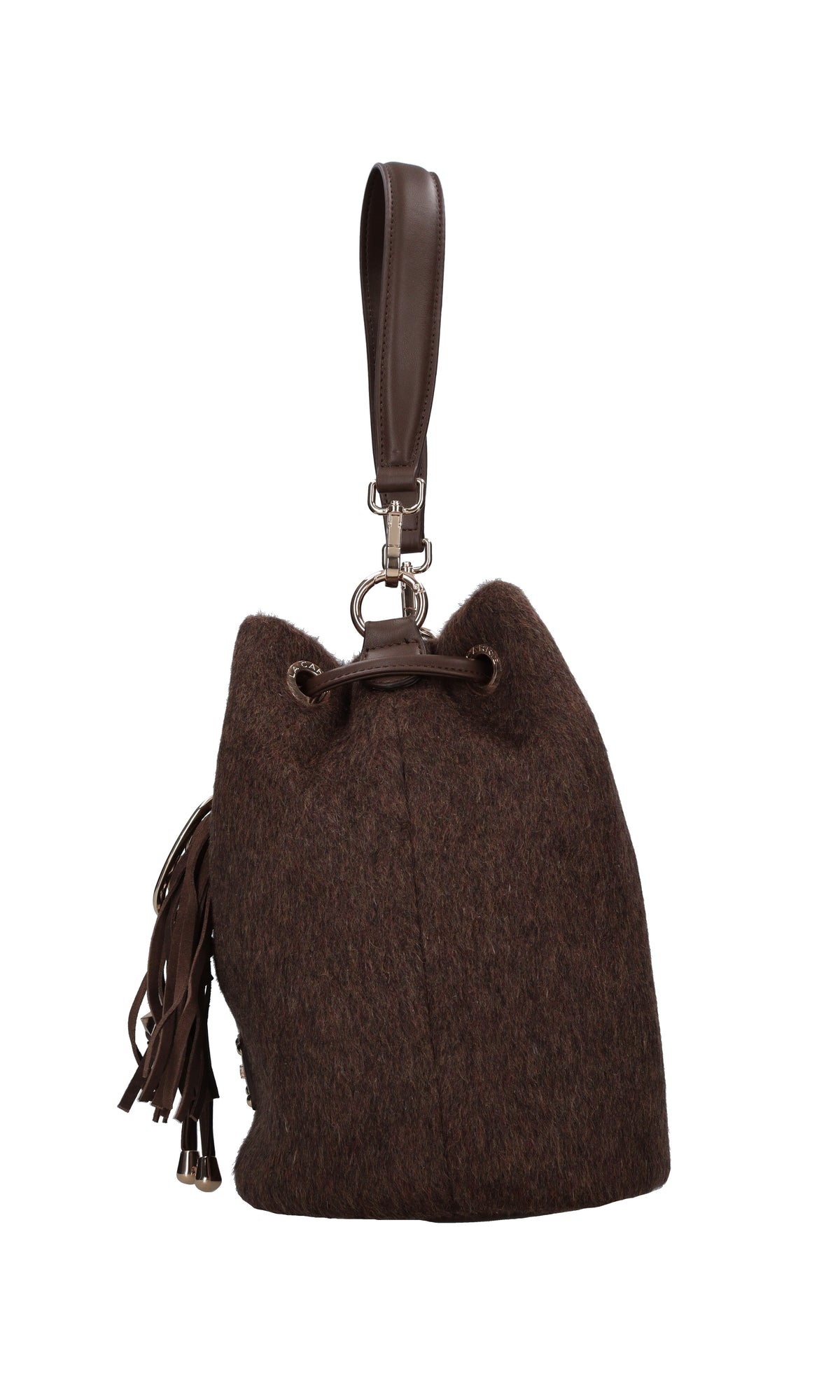 Borsa in lana ed ecopelle 