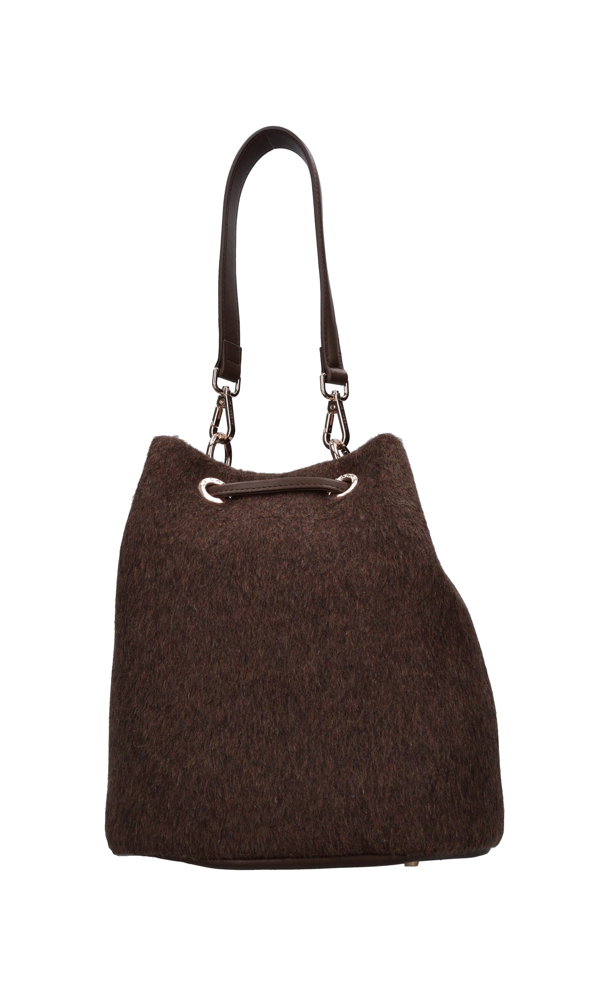Borsa in lana ed ecopelle 