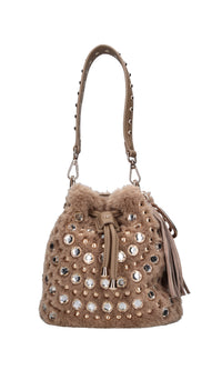 Borsa Andromeda in ecopelle ed ecopelliccia 