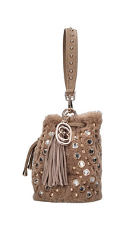 Borsa Andromeda in ecopelle ed ecopelliccia 