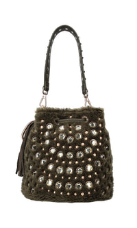Borsa Andromeda in ecopelle ed ecopelliccia 