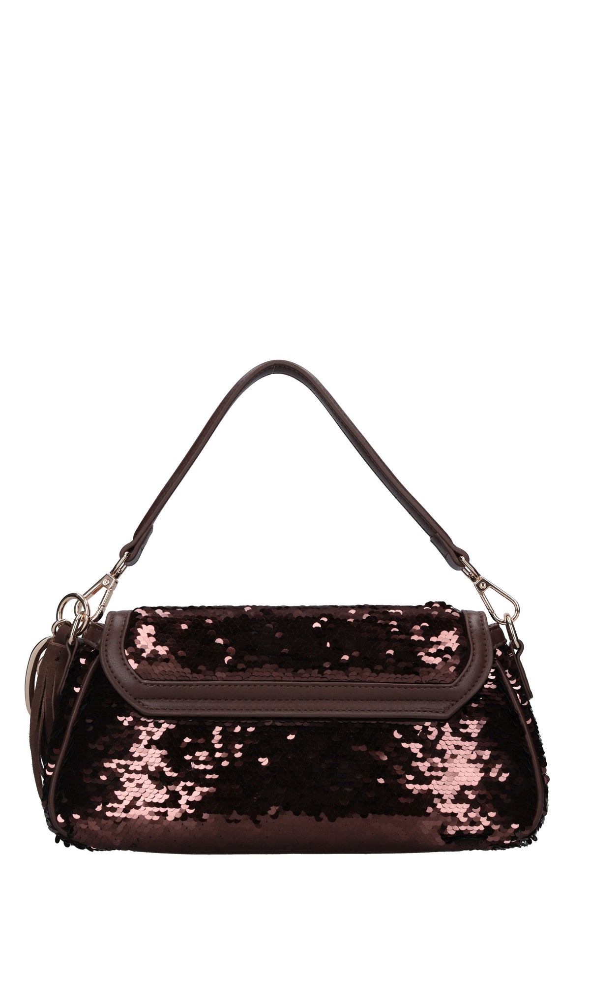 Borsa in ecopelle e paillettes 