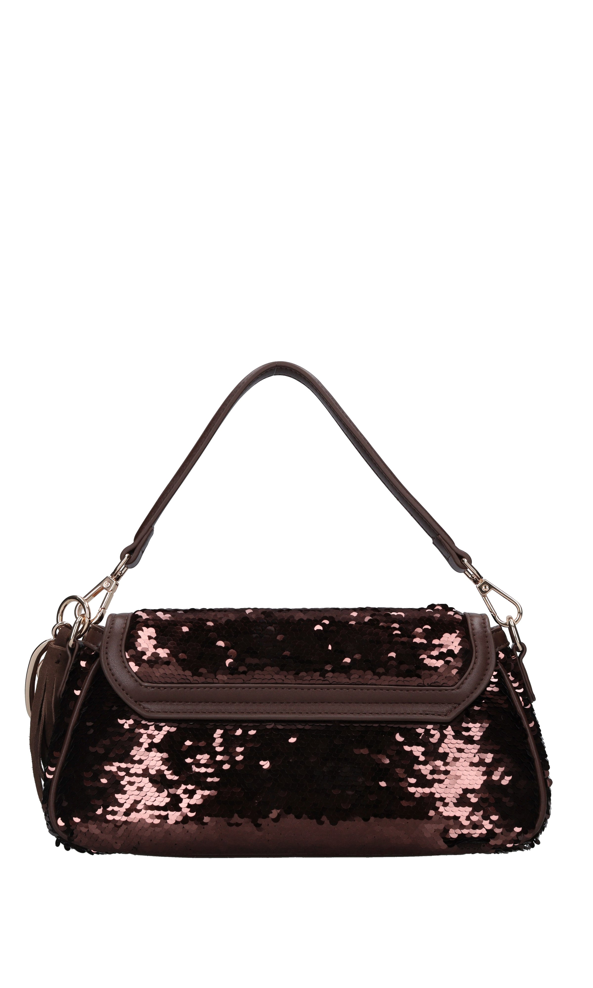 Borsa in ecopelle e paillettes 